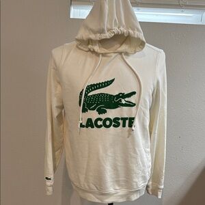 Lacoste Green Crocodile Accent on White Apparel